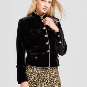 Who What Wear Black Velvet-Look Blazer.